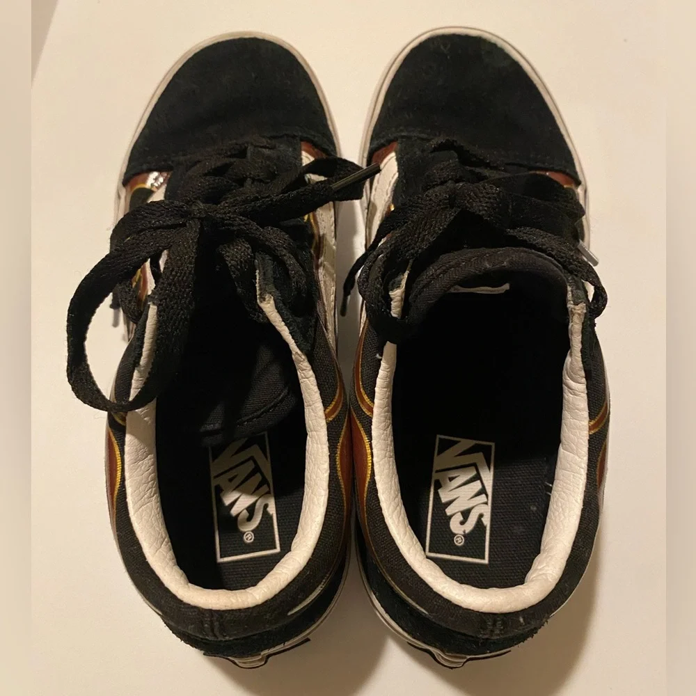Vans Black and Brown Kids Sneakers